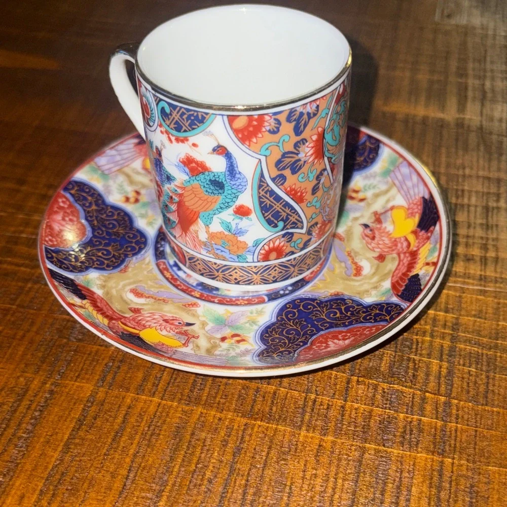 Imari Ware Japanese Porcelain Saucer And Tea Cup - Picture 2 of 7